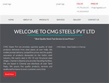 Tablet Screenshot of cmgsteels.com